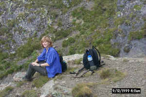 A tired hiker