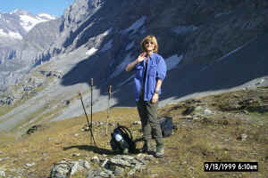 Care hiking on the face of Eiger