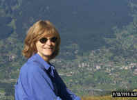 A hiker looking at the view