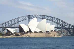 Opera House & Harbor Bridge from Botanical Gardens