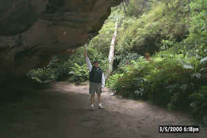 Jon Holding Up the Bottom of Blue Mountains