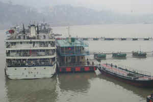 Aft view of the Victoria Pearl at dock