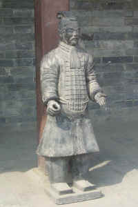 Xi'an Terra Cotta Soldier atop Ancient Wall