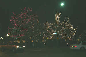 The plaza at night