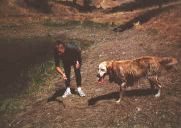 Joelle teaches cashmere to swim