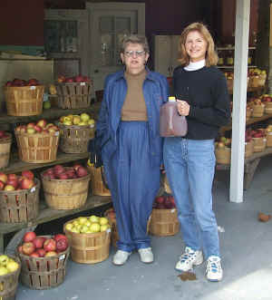 At the apple orchard