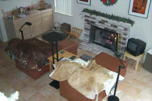 Family Room with New Tile