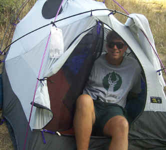 Jon in the tent