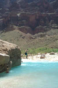 Jon Jumping from the Big Rock