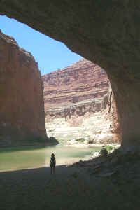 The view from inside the cavern