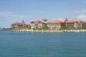 Hotel complex from the water
