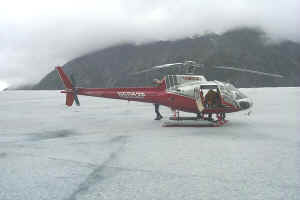 Chopper on ice field