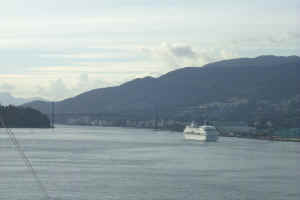 Toward the Bridge, Stanley Park on Left