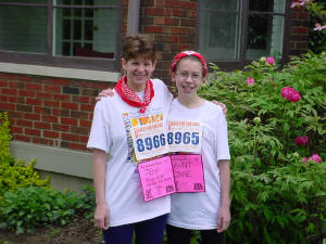 Sara and Emily in the race