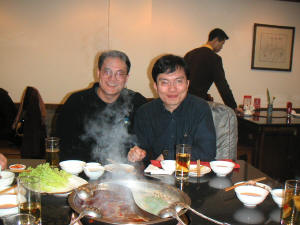 Doug and Jacob enjoy a hotpot