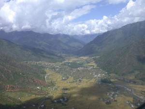 Paro Valley on approach