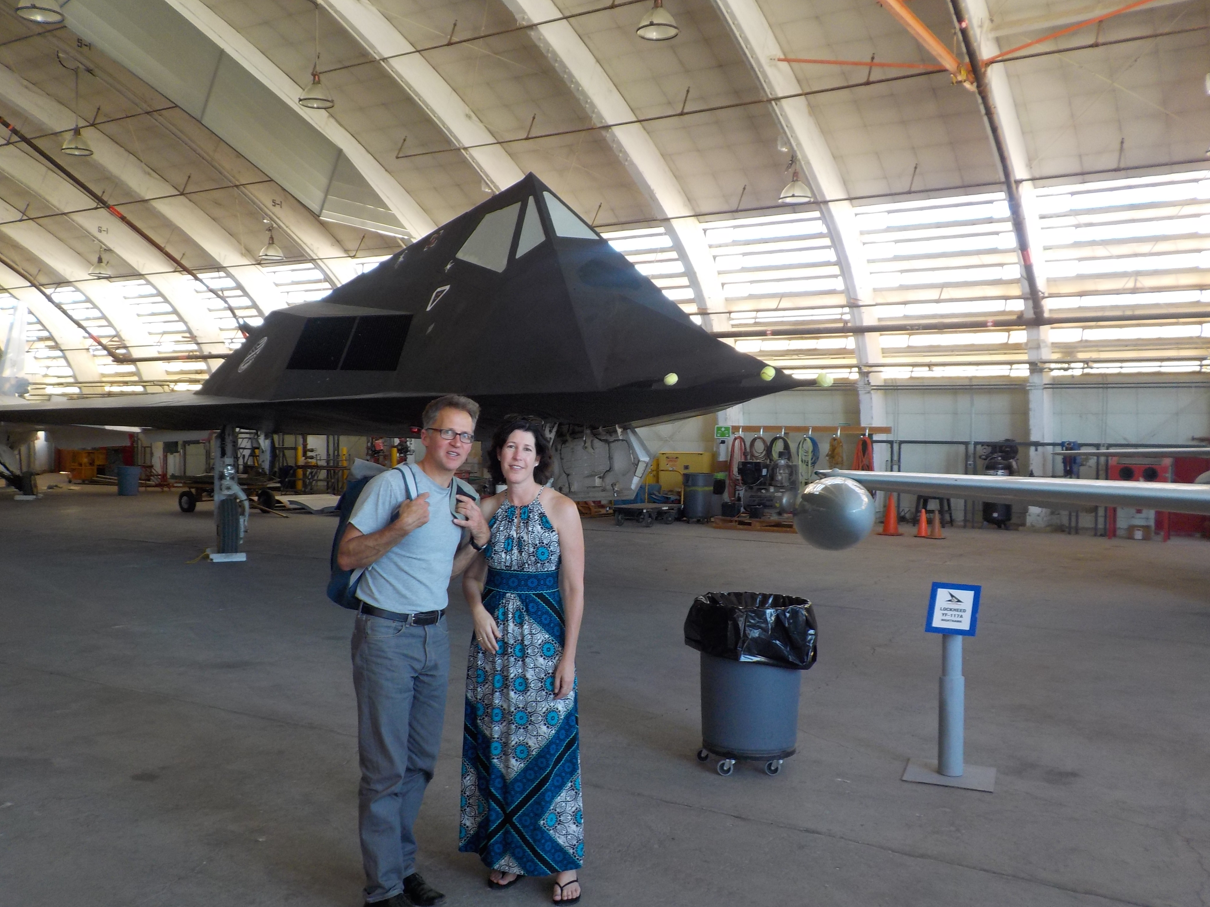 Hilmar and KA with Stealth Fighter