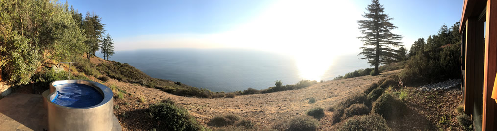 Sunset panorama from our room