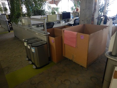 Giant Trash and Recycling Bins