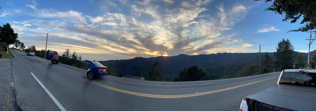 Sunset over Muir Woods