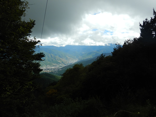 View down to Thimpu