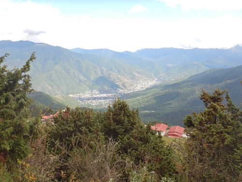 View down to Thimpu
