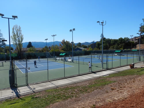 Three courts in use!